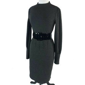 Steve Madden Womens 2 Gray Belted Sweater Dress